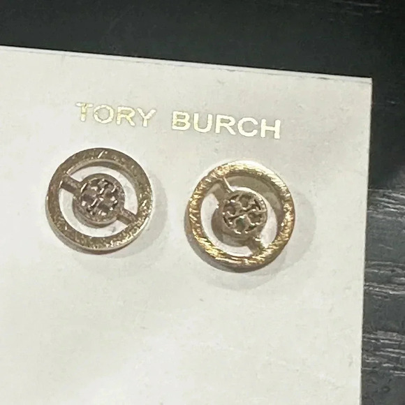 Tory Burch Split Circle Stud Earrings - Picture 2 of 3